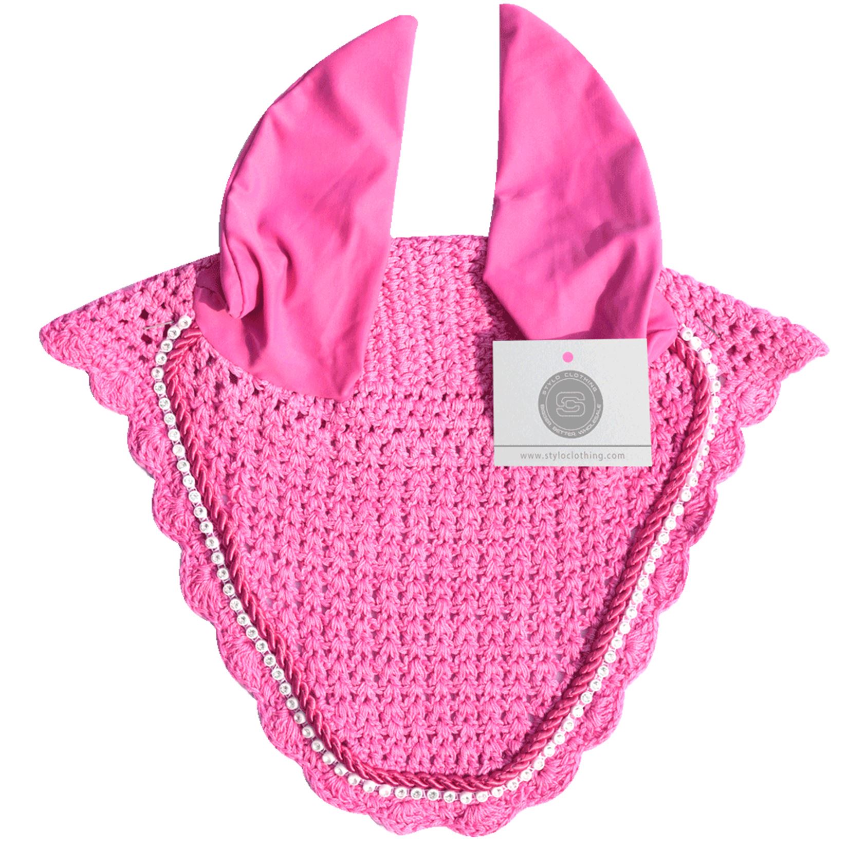 Pink best ear bonnet designed for fashionable horse gear
