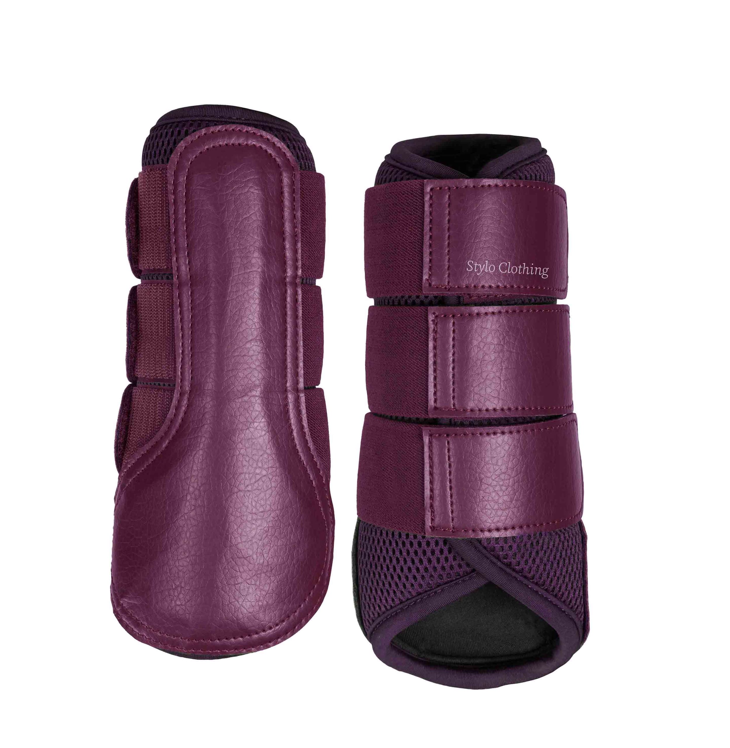 Flexible brushing boots with superior shock absorption and comfort, perfect for wholesale equestrian supplies.