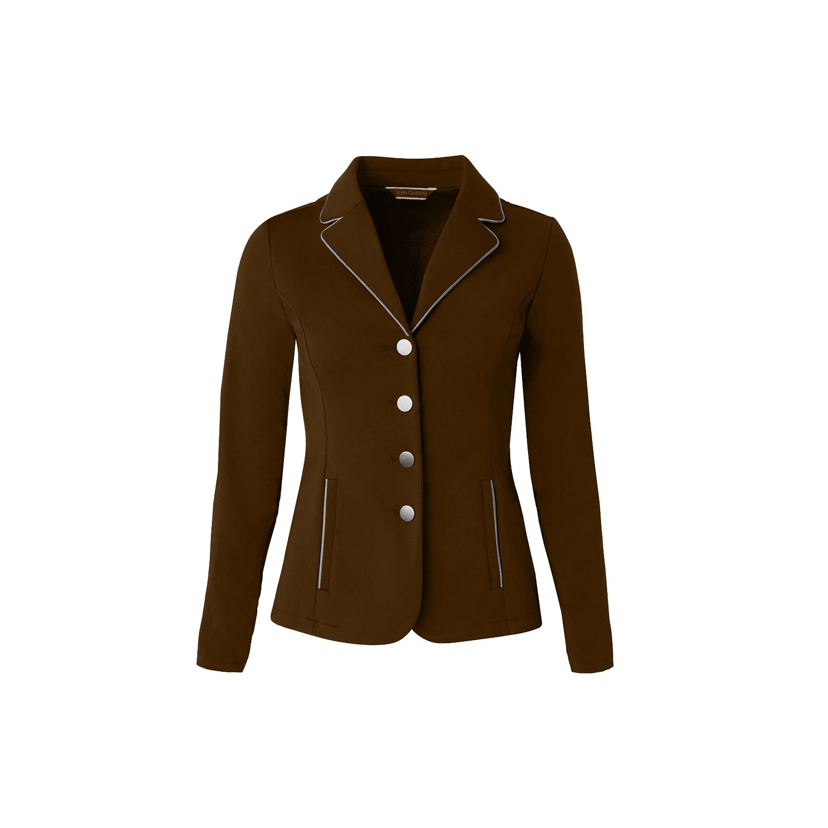 Exclusive Women Show Jacket with Contrast Piping Customizable Exclusive Women Show Jacket with Elegant Contrast Piping for Equestrian Events