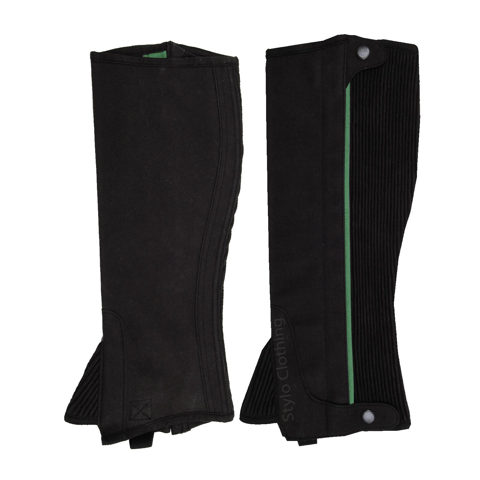 "Blockbuster durable Amara half chaps with zipper, designed for leg protection and horse riding - Stylo Clothing"