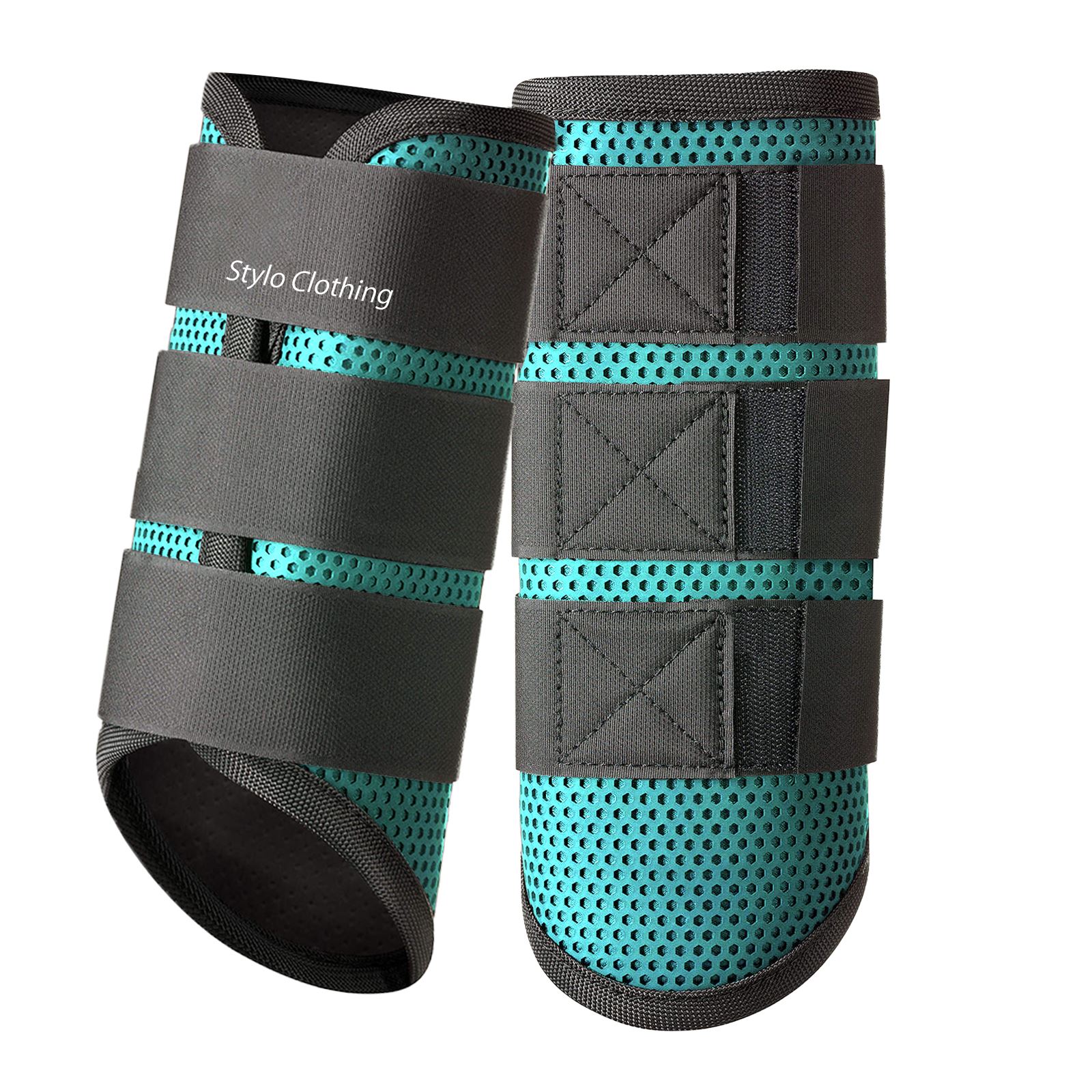 Riders Dream Brushing Boots with mesh for ventilation, wholesale customizable equestrian wear for riders looking for leg protection.