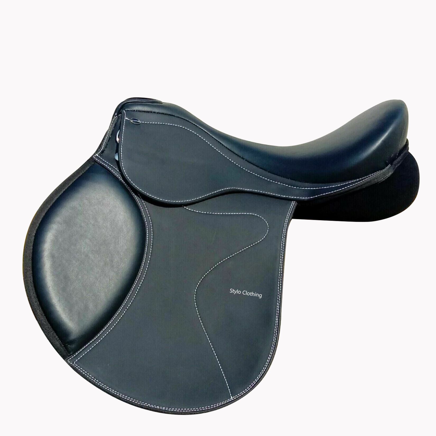 Versatile lightweight synthetic jumping horse saddle with a plastic tree, providing excellent support for equestrians, perfect for OEM customization and wholesale