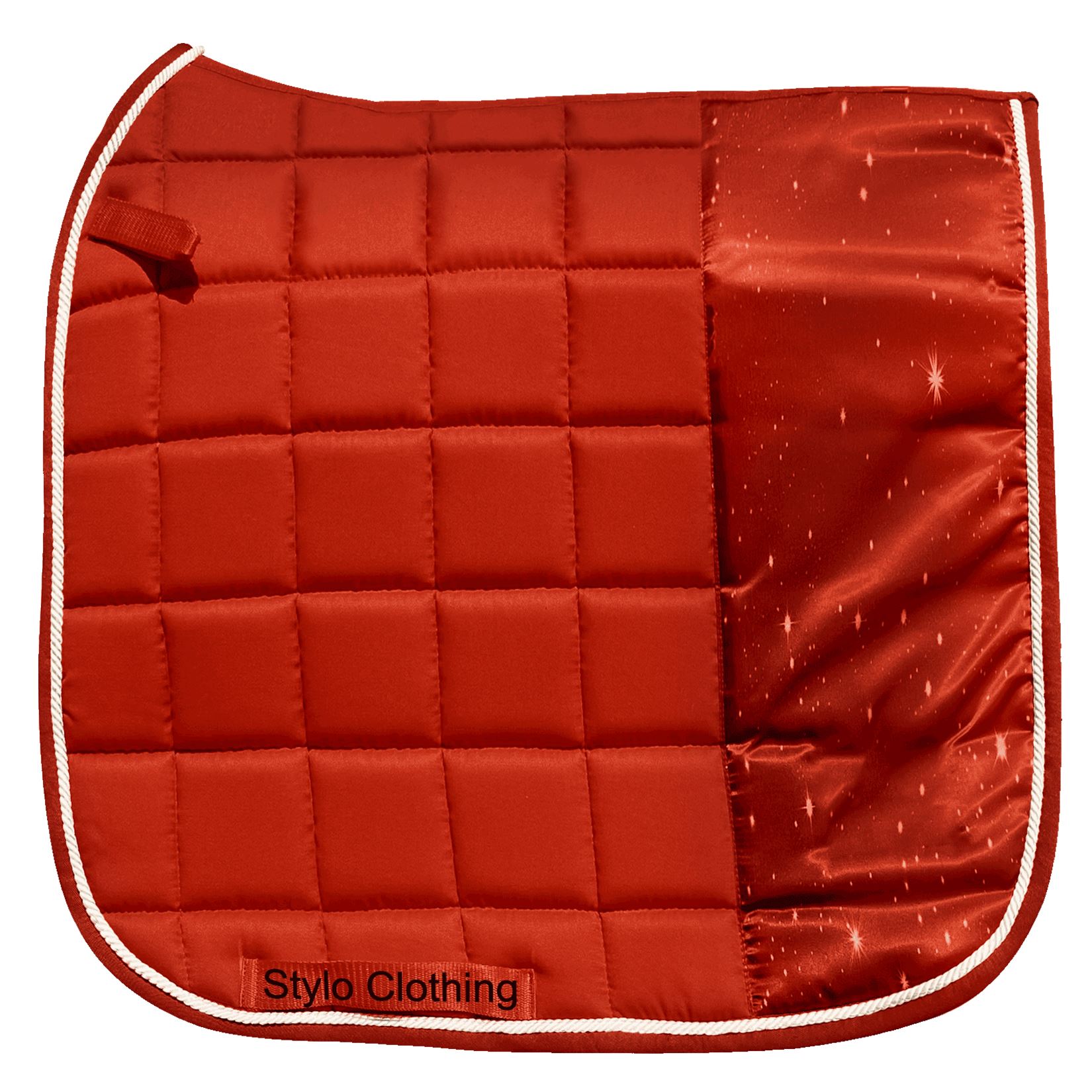 Wholesale-cotton-Dressage-saddle-pad-Wave-quilt-Custom-made-riding-horse-tack "Premium matching dressage saddle pads with 3D galaxy pattern, stylish and durable horse tack by Stylo Clothing"