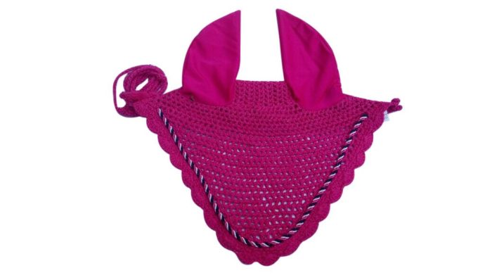 Durable ear bonnets for horses, designed with a string single cord, perfect for fly protection during rides