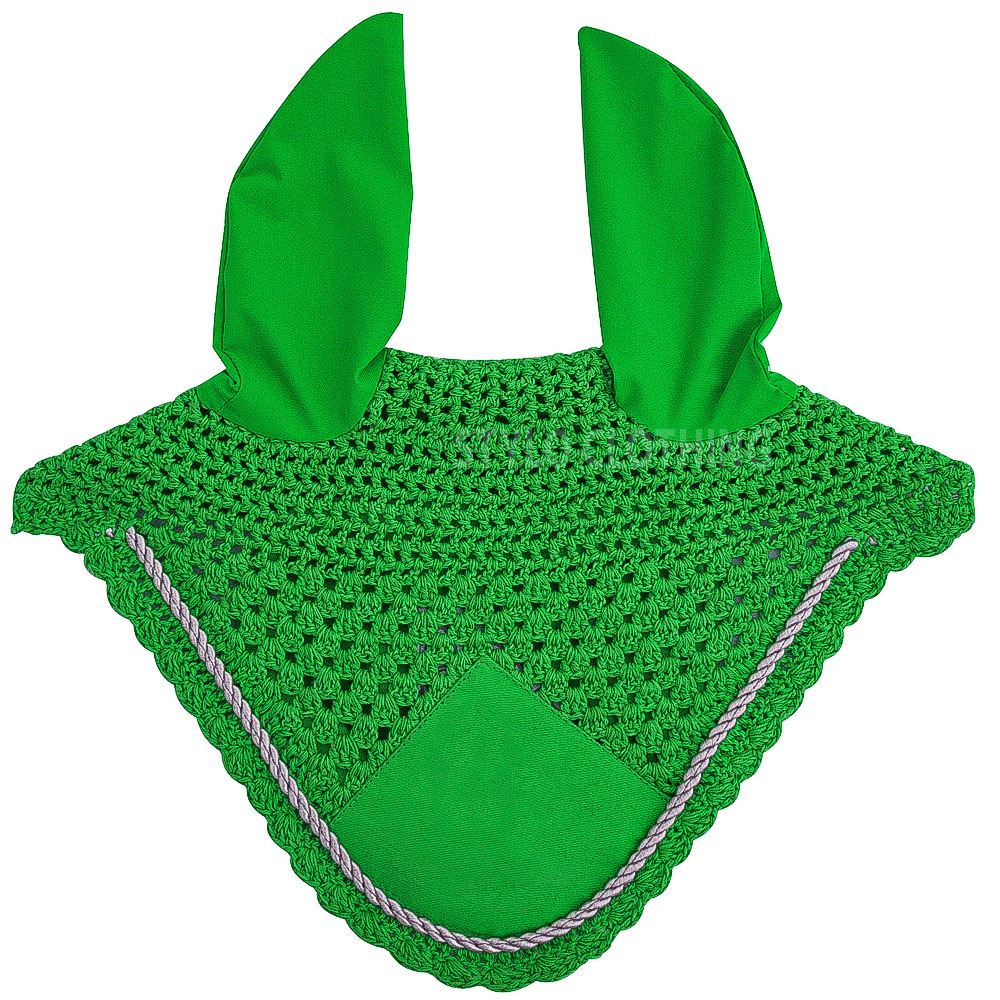 Lightweight Ear Bonnet in Green - Perfect for Your Horse Green lightweight ear bonnet designed for comfort