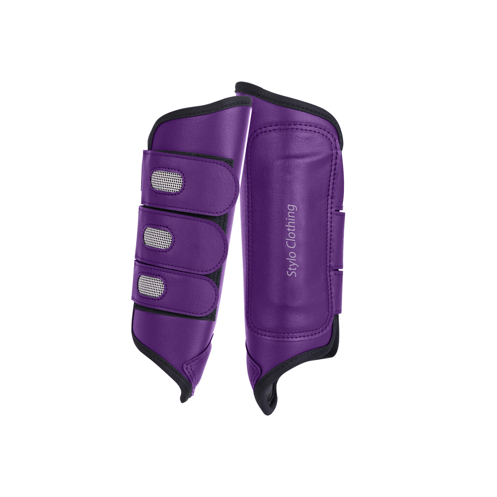 Best Selling Exclusive Lightweight Horse Brushing Boots By Stylo Clothing - custom-horse-protective-boots-wholesale-riding-equipment Ventilated leather horse brushing boots, durable and lightweight, wholesale equestrian equipment from Stylo Clothing.