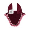 Maroon horse fly veil with double cord – stylish and effective fly protection