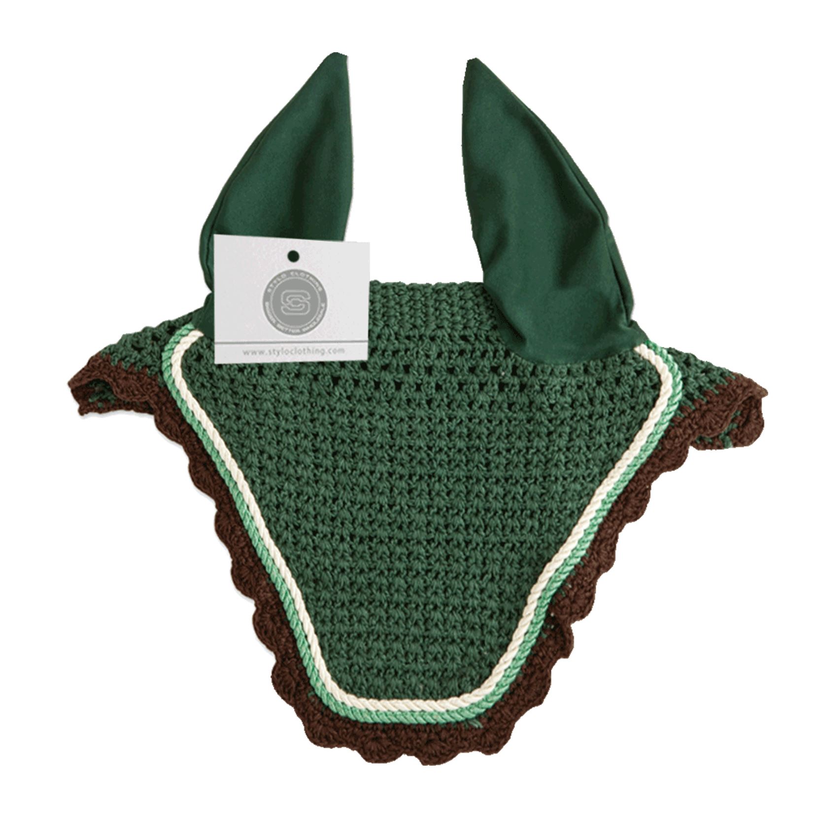 Dull green horse ear bonnet with a double-tone design, perfect for everyday use.