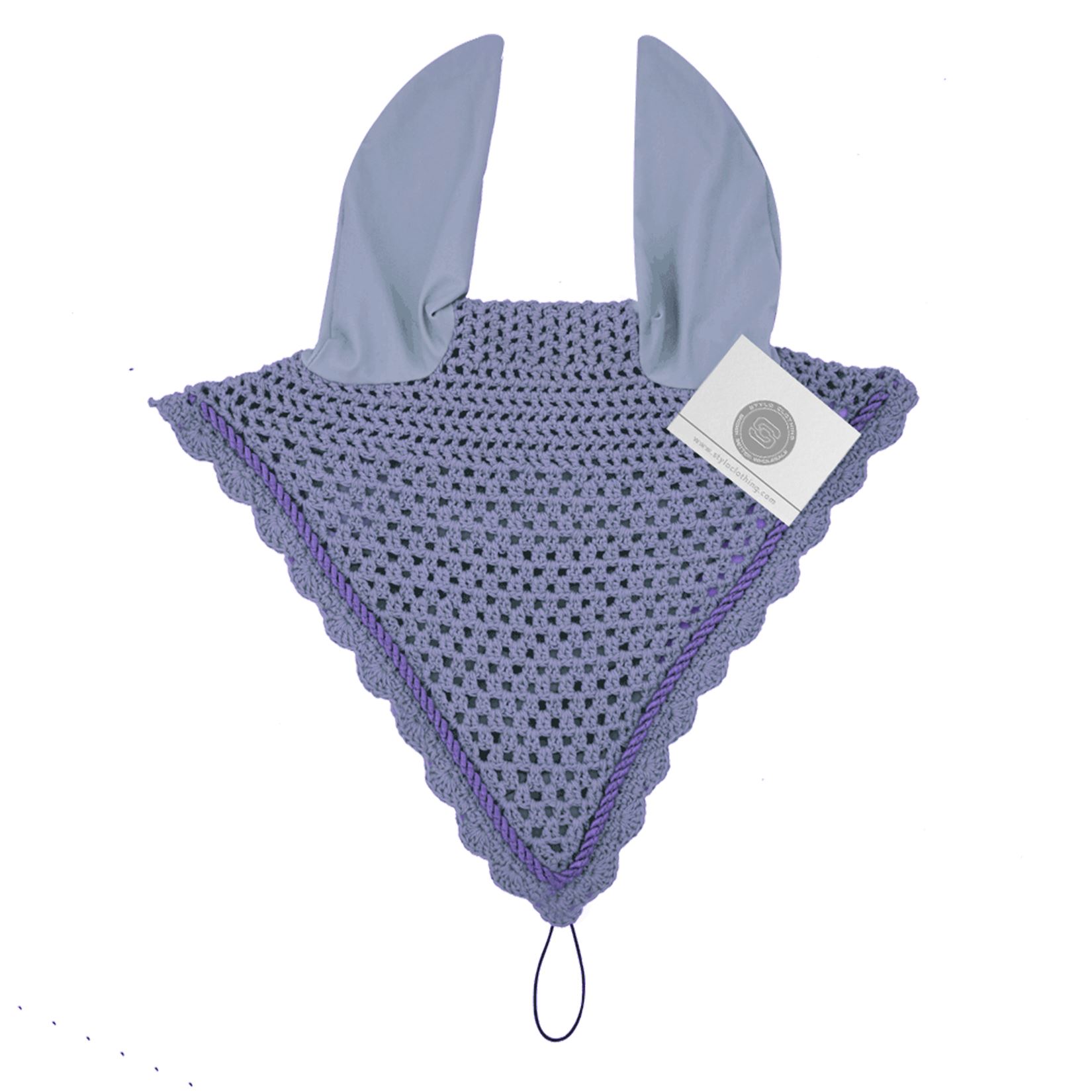 Sophisticated Silver Grey Fashionable Ear Bonnet - Quality Assurance Silver grey fashionable ear bonnet for high-quality horse gear