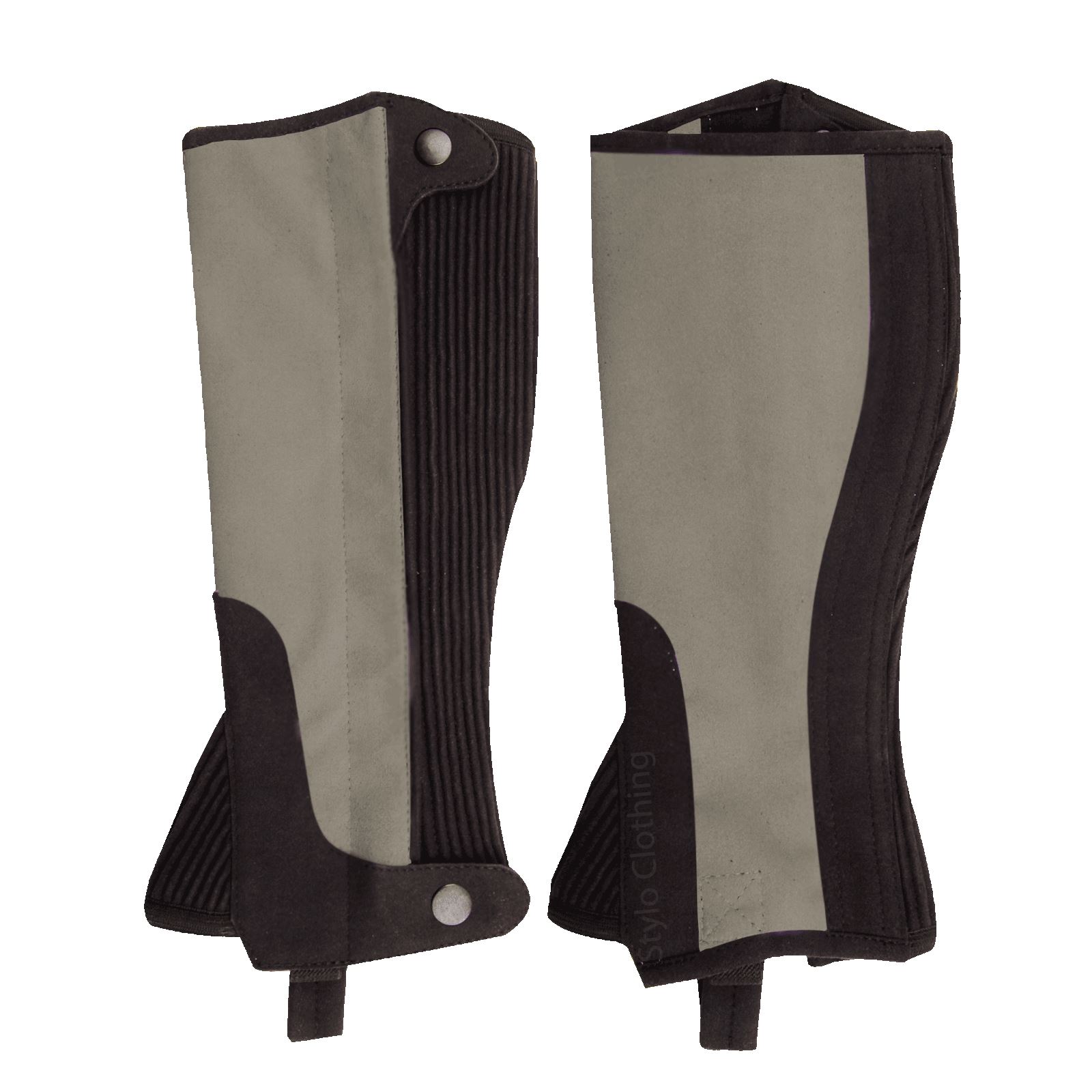 High-quality Top Rated half chaps, ideal for leg protection with secure zipper and button, perfect for horse tack - Stylo Clothing