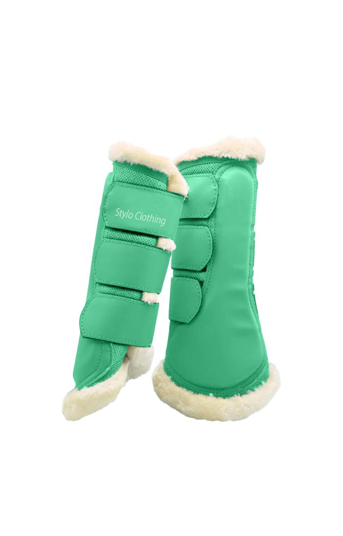 High-performance Top Quality Brushing Boots with faux fur for ultimate leg protection by Stylo Clothing wholesale.
