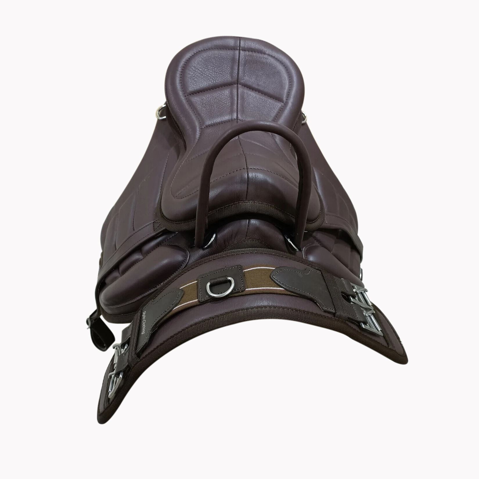 Finest-quality-Treeless-Freemax-Horse-Saddle-Leather-Wholesale-horse-gear Premium quality treeless Freemax leather horse saddle, offering ultimate comfort and durability, available for wholesale equestrian gear