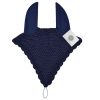 Cobalt navy tie down trendy ear bonnet featuring a stylish design for horses