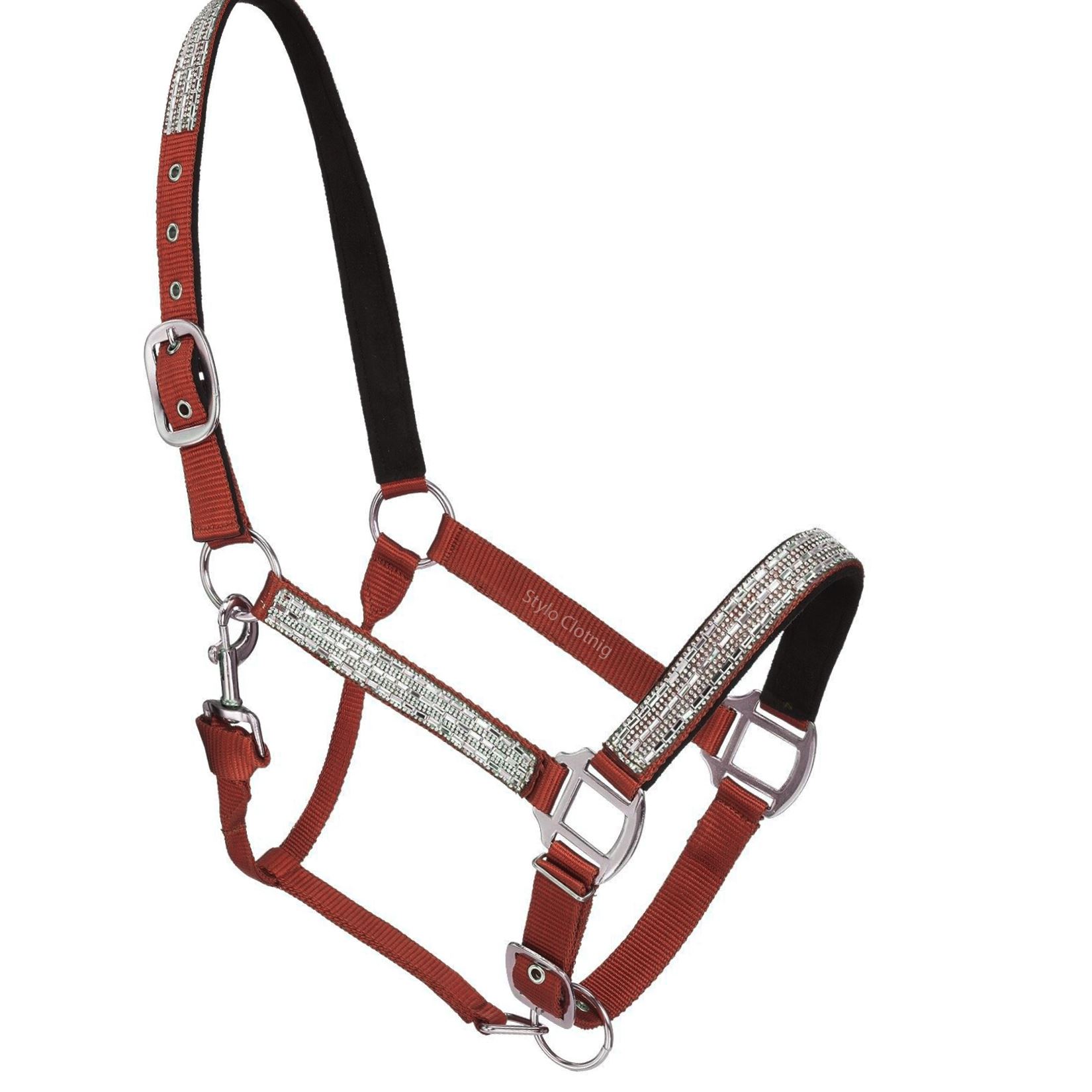 Luxury crystal horse halter crafted by Stylo Clothing, perfect for wholesale and bulk equestrian equipment needs.