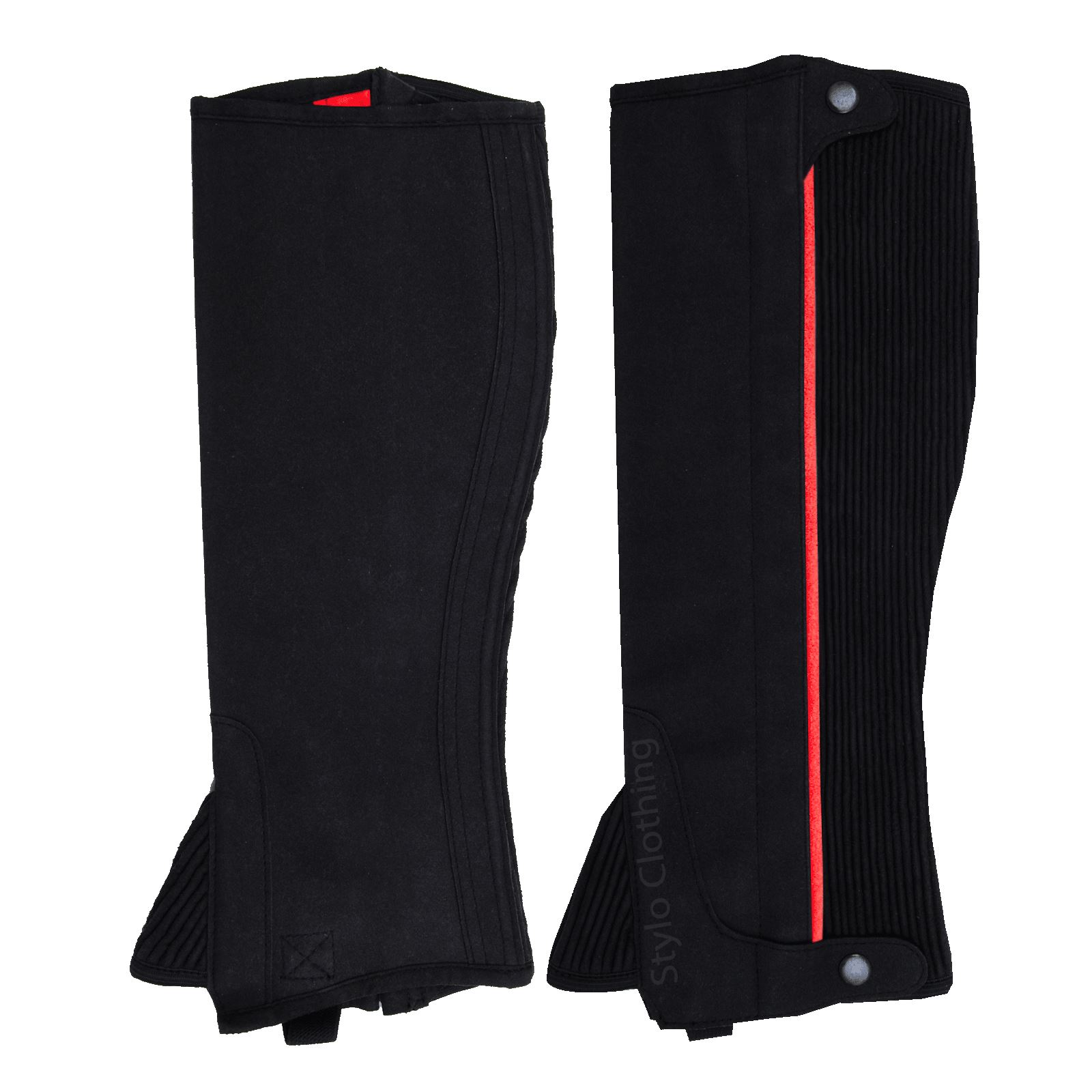 "High-quality durable Amara half chaps, ideal for leg protection with secure zipper, perfect for horse tack - Stylo Clothing"