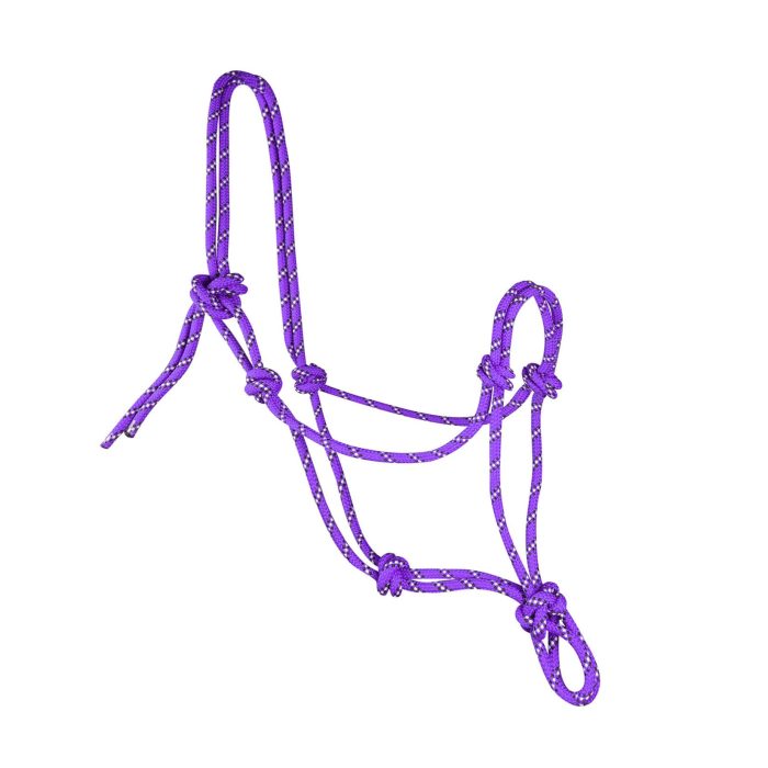 Customizable luxurious rope halter with knots, ideal for horse training, offered wholesale by Stylo Clothing