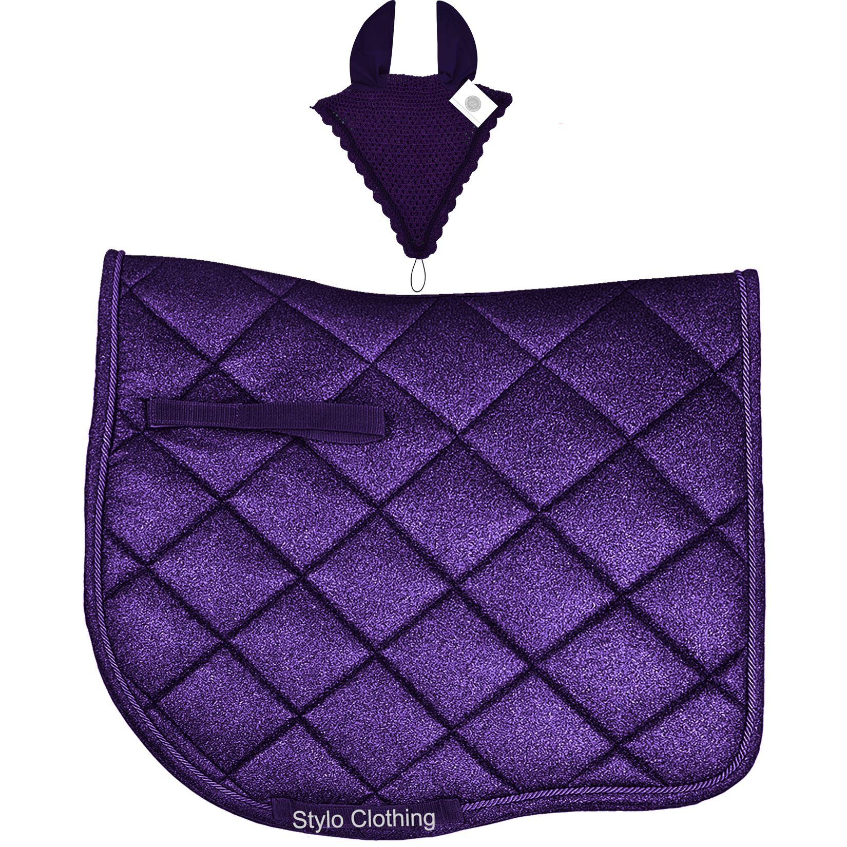 whoelsale-made-matching-set-of-Anatomic-Saddle-Pad-and-Tie-down-Ear-Bonnet-for-Comfortable-Riding. Wholesale Horse Matchy Sets Anatomic, Custom Made Anatomic Saddle Pad and Ear Bonnet for Equestrians