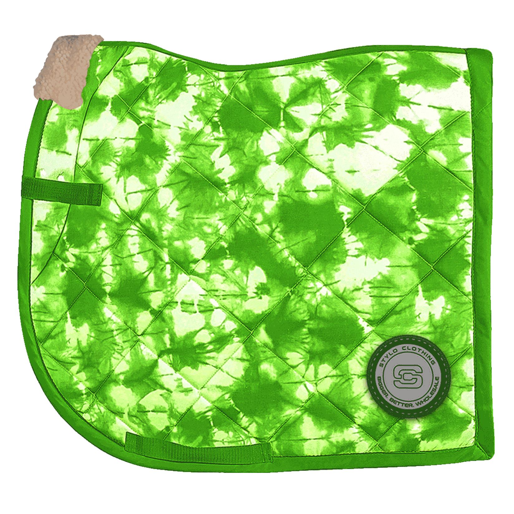 wholesale-Anatomic-fit-saddle-pad-tie-dye Best Fit Anatomic Saddle Pad in Wholesale – customized fit with tie-dye effect, ideal for horse riding gear and equestrian supplies - Stylo Clothing