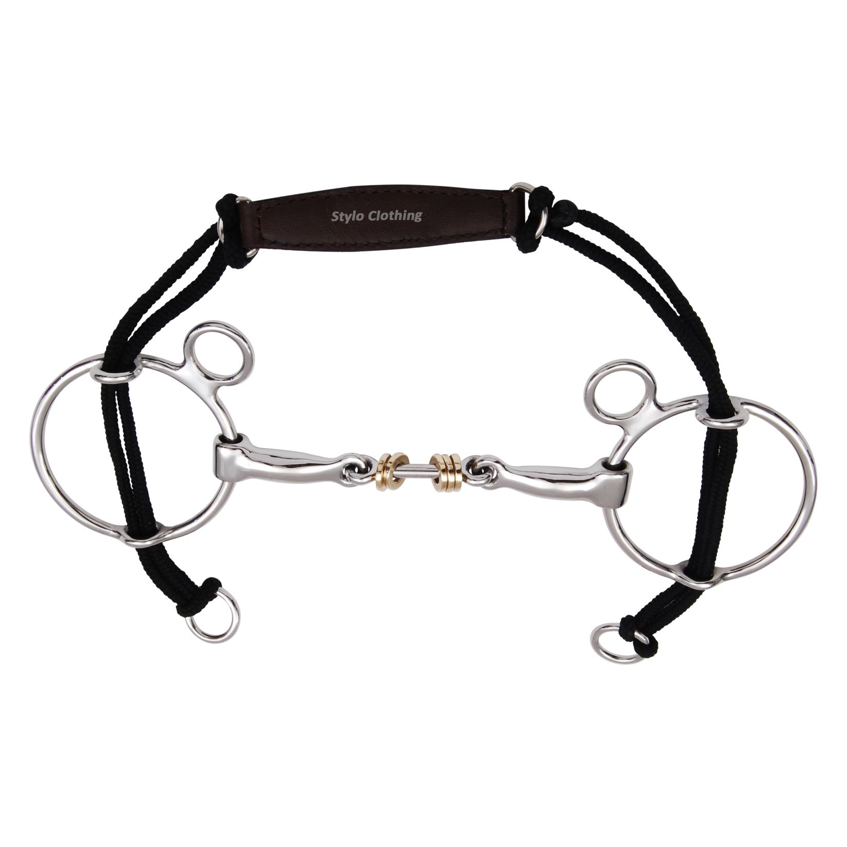 Best Polo 2 Ring Gag Bit Copper Rollers with Dogbone Link Customized Supplies Best Polo 2 Ring Gag Bit Copper Rollers with Dogbone Link