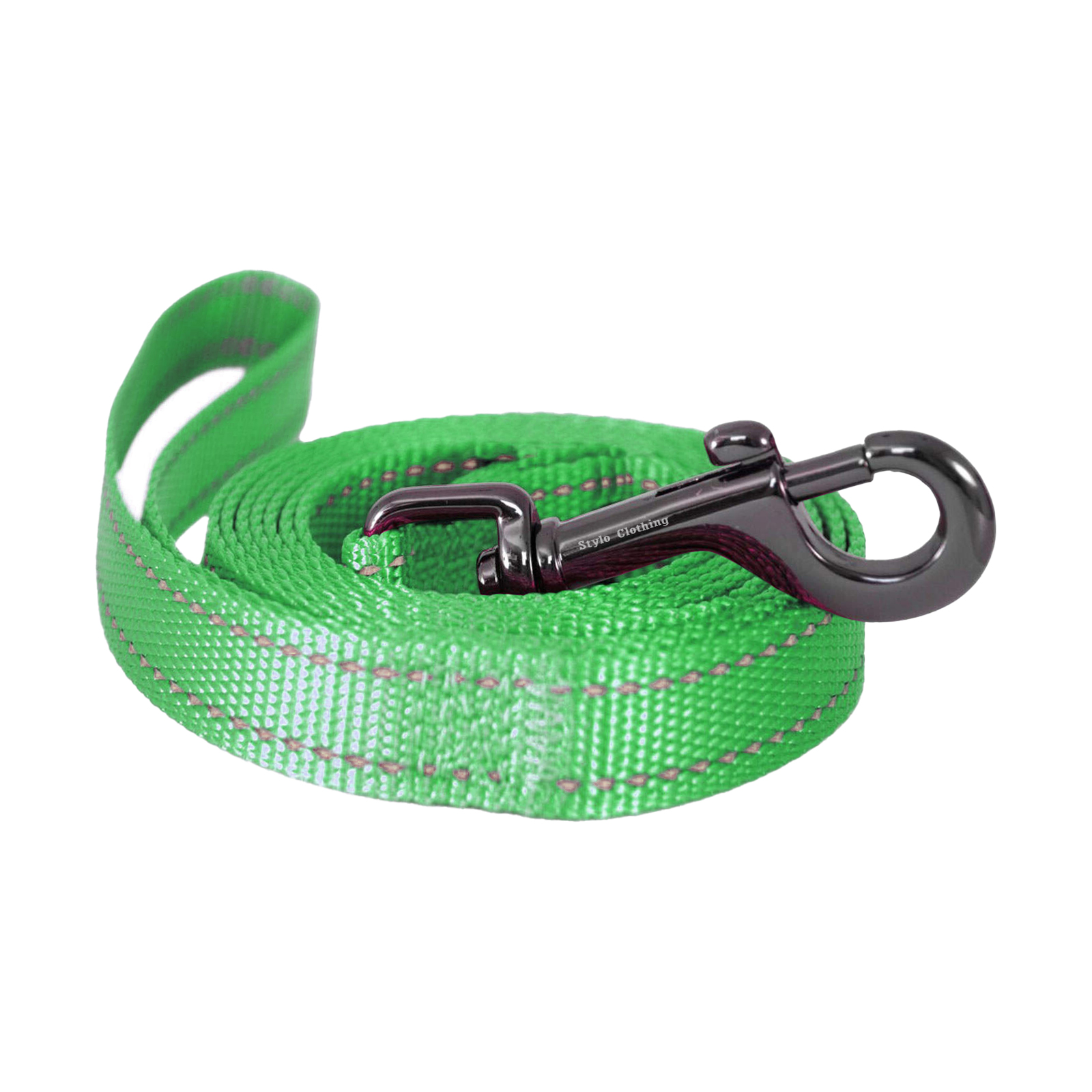 Durable woven dog leash in soft, braided fabric for comfort and style on dog walks