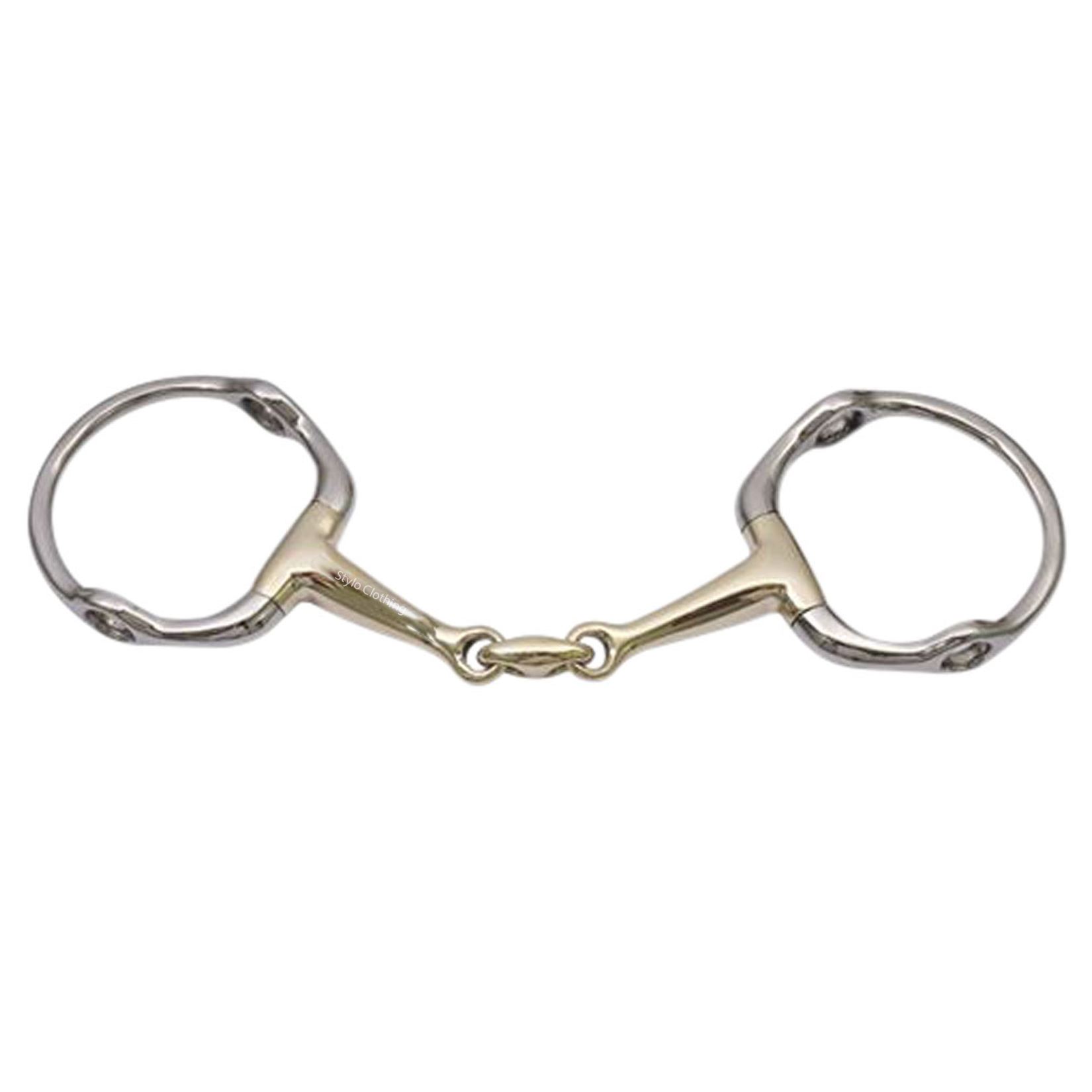 Top Quality Double Joint Eggbutt Gag Bit with Lozenge Link Top Quality Double Joint Eggbutt Gag Bit with Lozenge Link