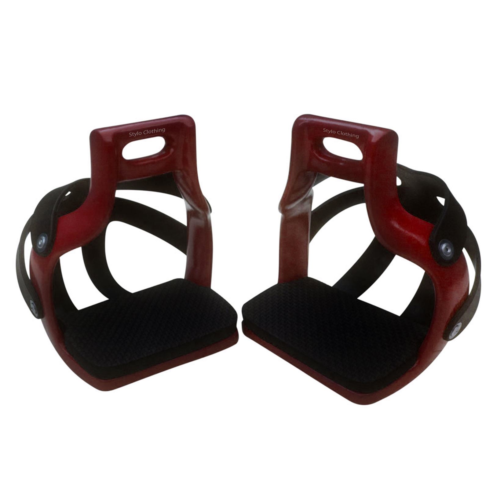 Wholesale aluminum wide endurance safety cage stirrups, designed for a secure and stable ride