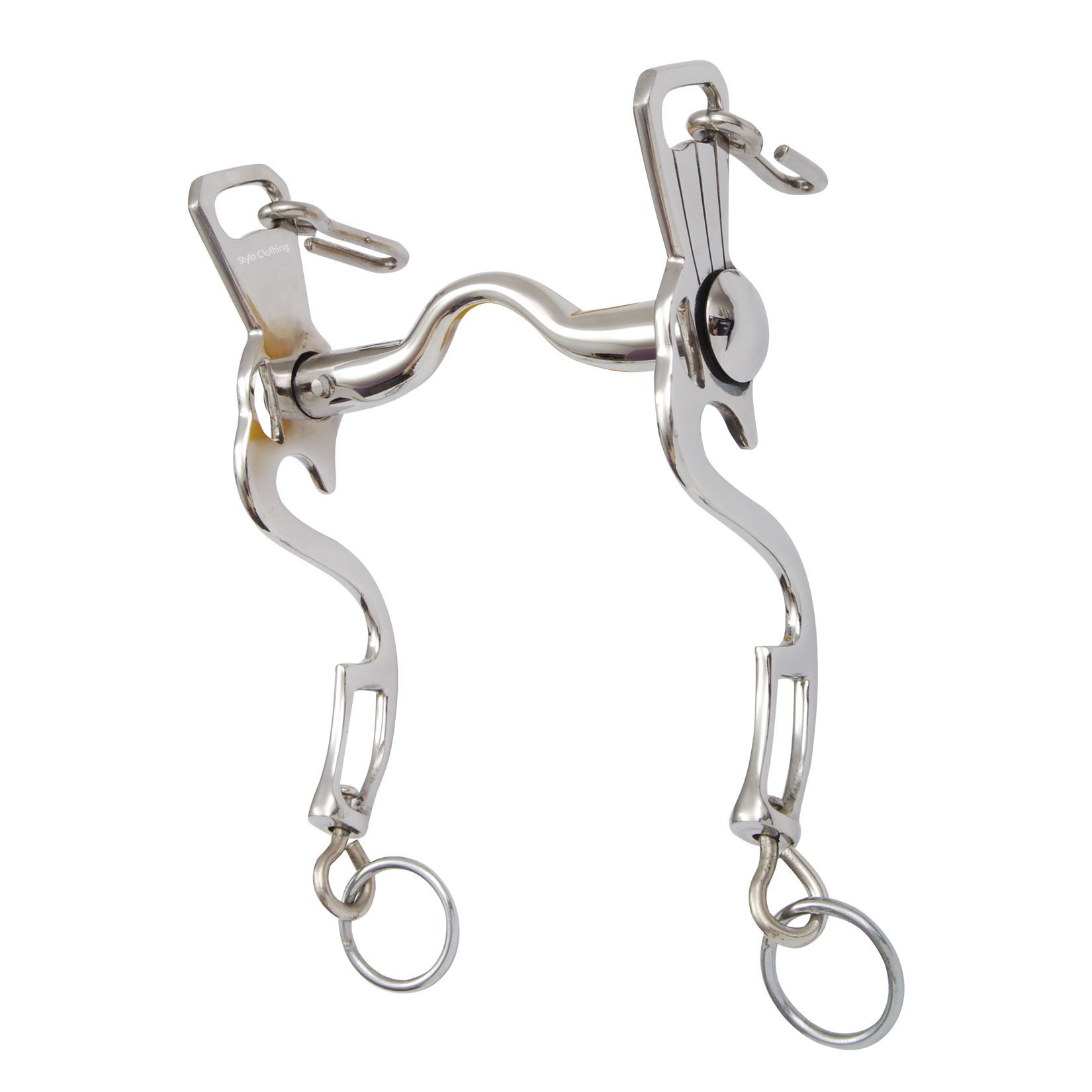 Versatile Anatomical Baroque Curb Bit with Tongue Freedom Rust Free