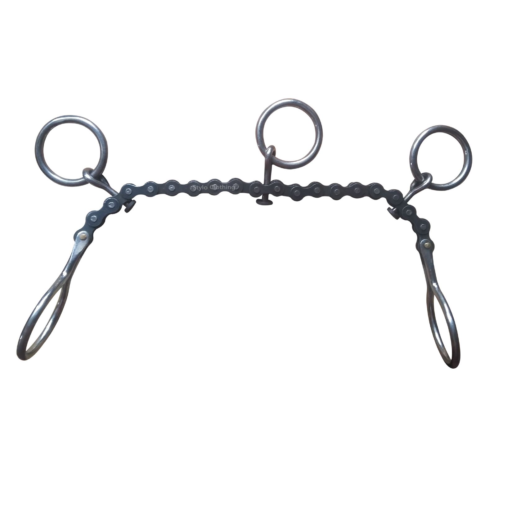 best-communication-mule-cavson-bit-stainless-steel-with-iron-mouth-piece Best Communication Mule Cavson Bit with 3 Rings Iron Mouth Piece