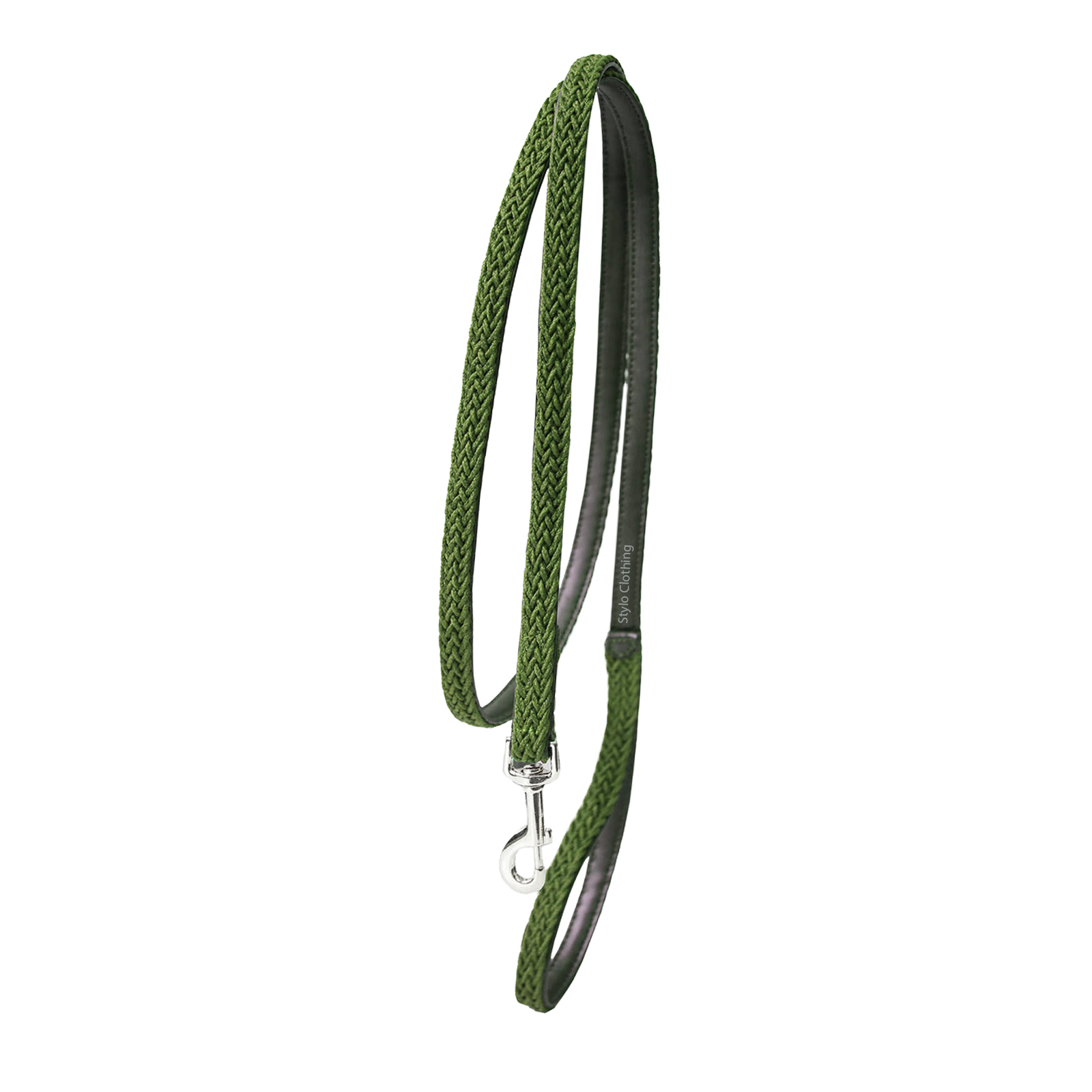 Premium nylon dog lead with elegant gold buckle, offering durability and a touch of style