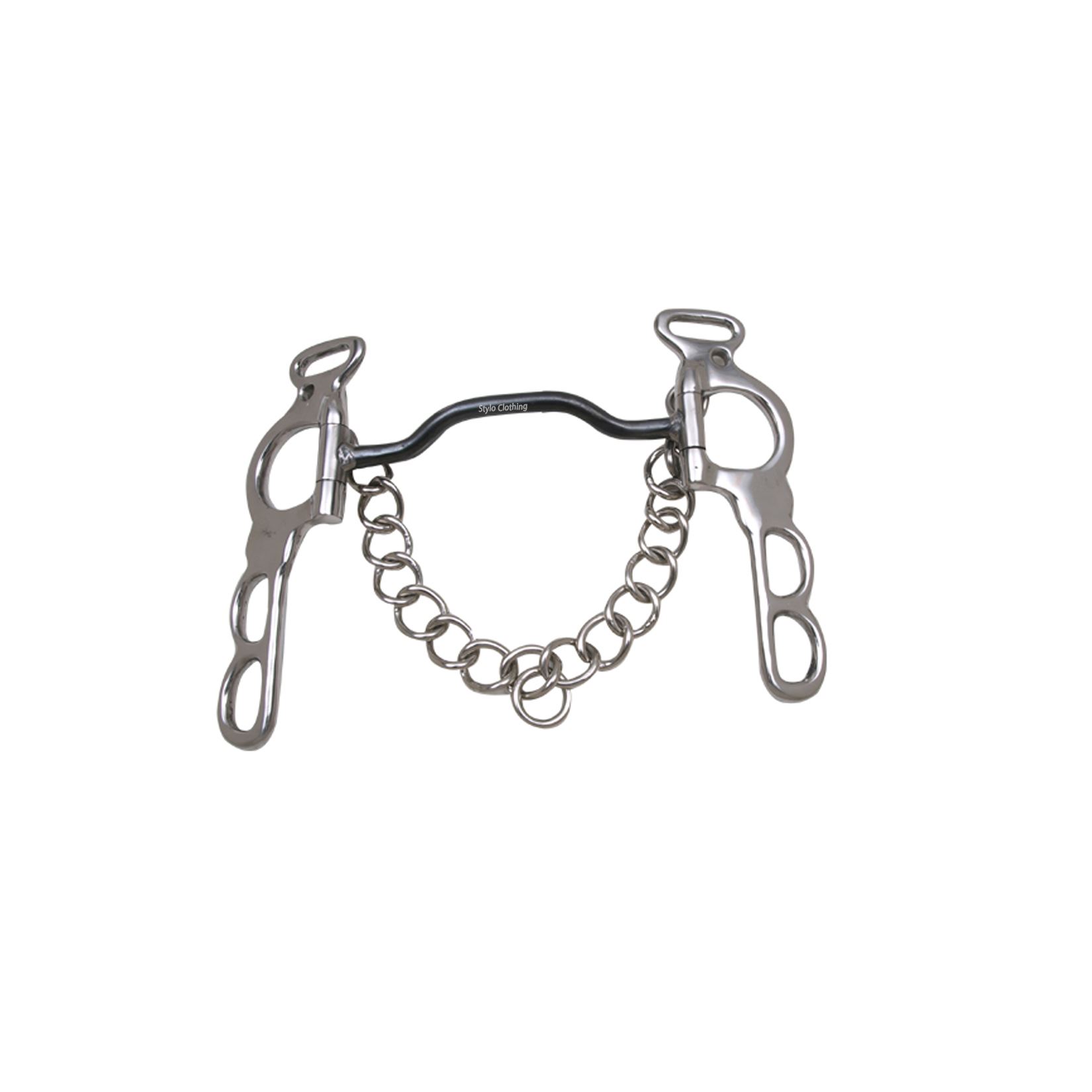 Best Selling Multi Functional 2 Ring Military Driving Bit Low Port Mouth Piece with Curb Chain