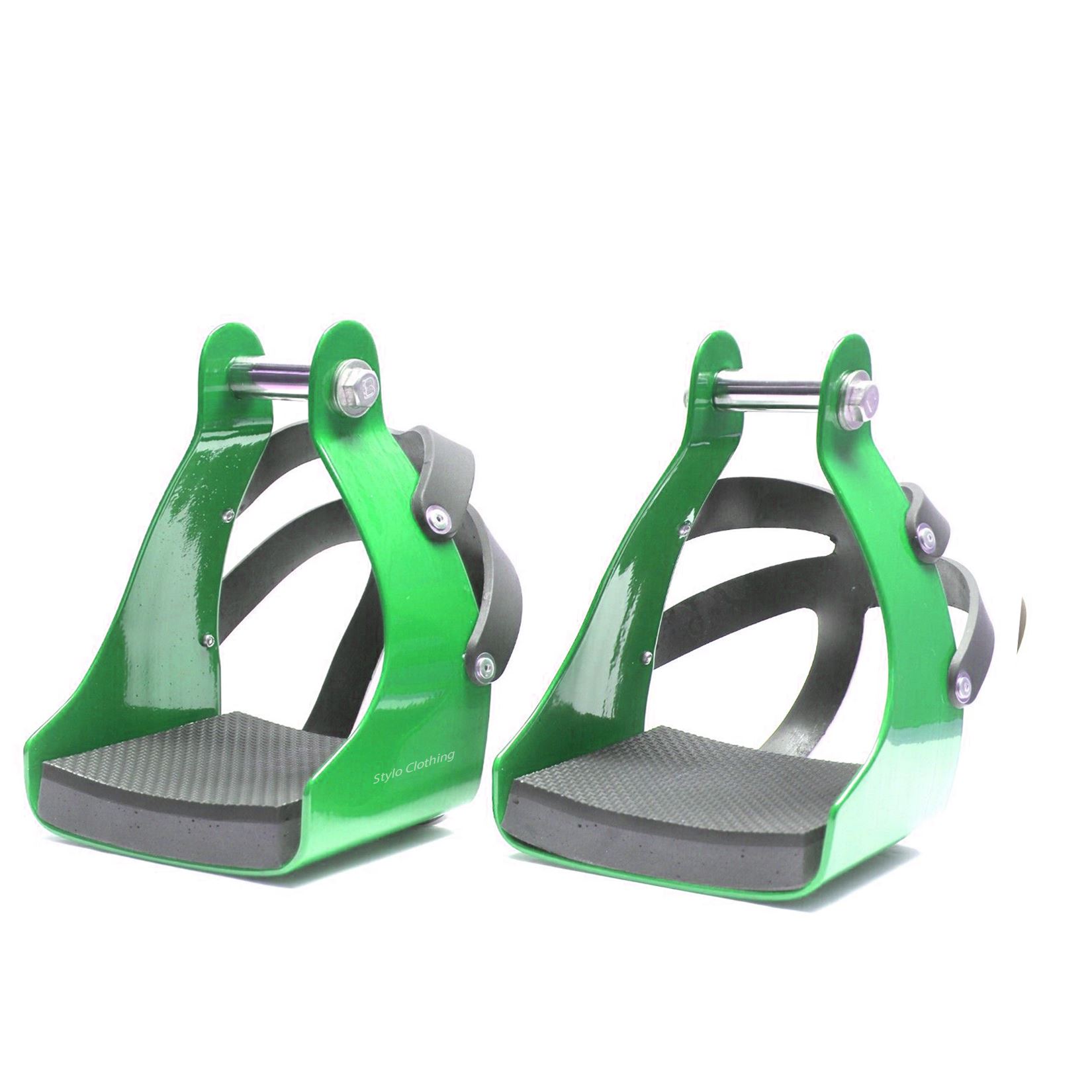 Premium aluminum endurance stirrups with leather guard, available for bulk orders, designed for durability