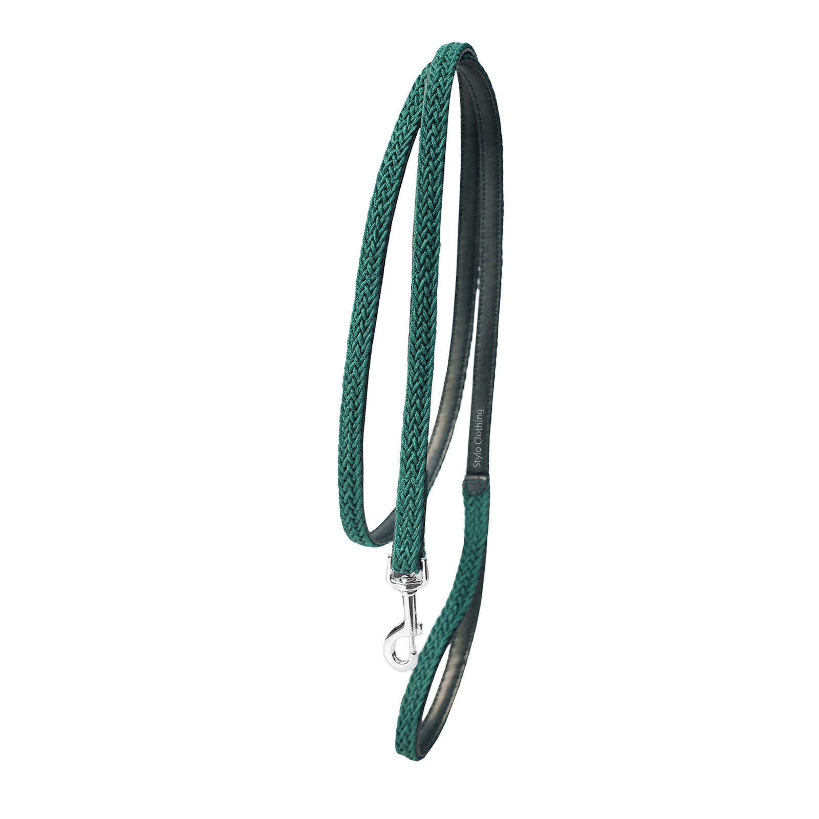 Water-resistant nylon lead with secure gold buckle, designed for everyday walking needs