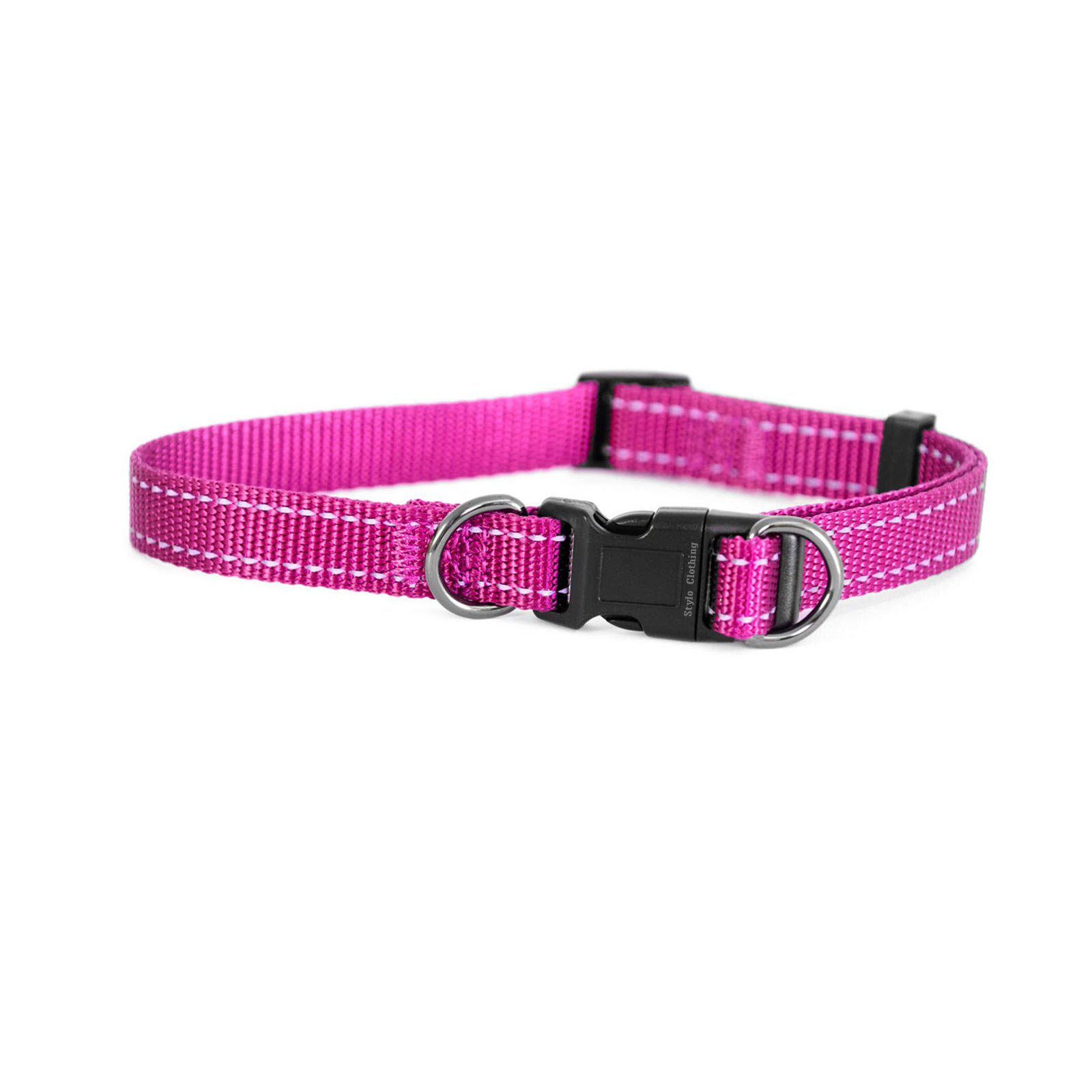 Customized nylon collar with snap buckle, available for bulk orders from the manufacturer