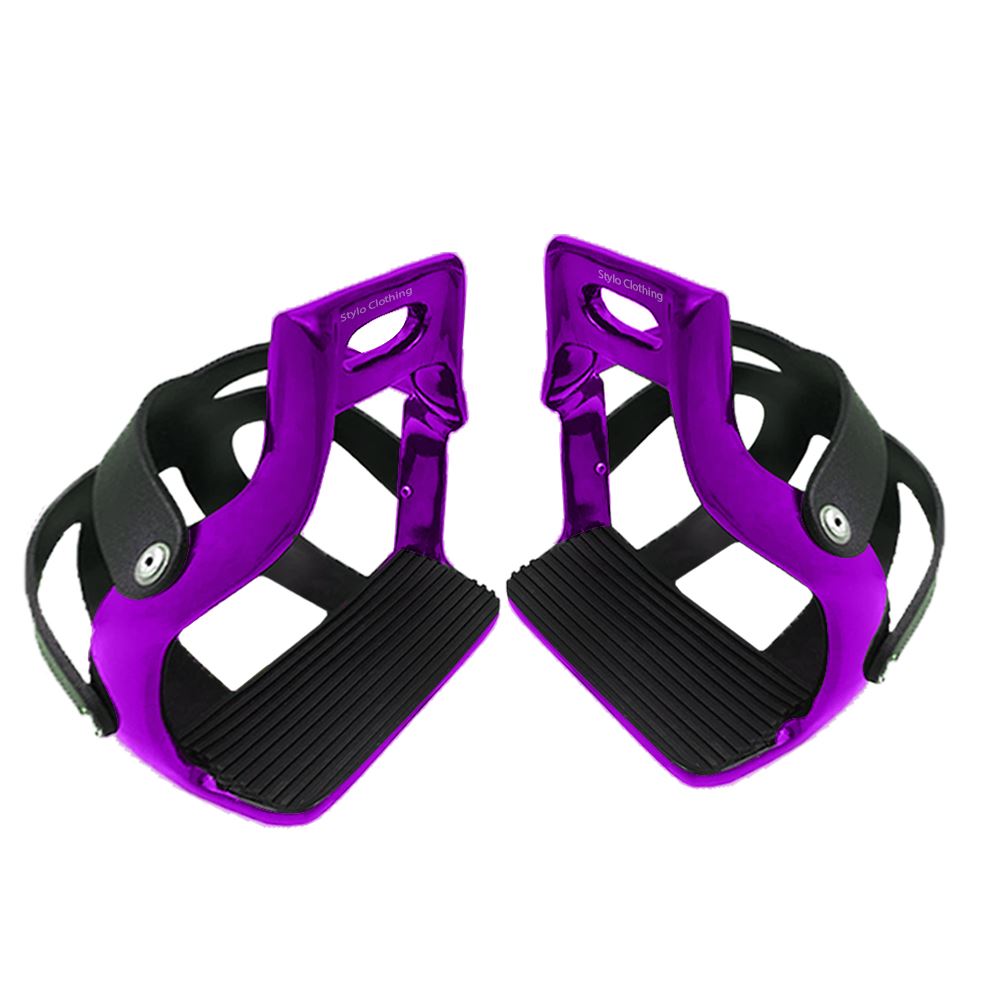 Wholesale iron stirrups with a protective cage for enhanced safety and grip in equestrian sports