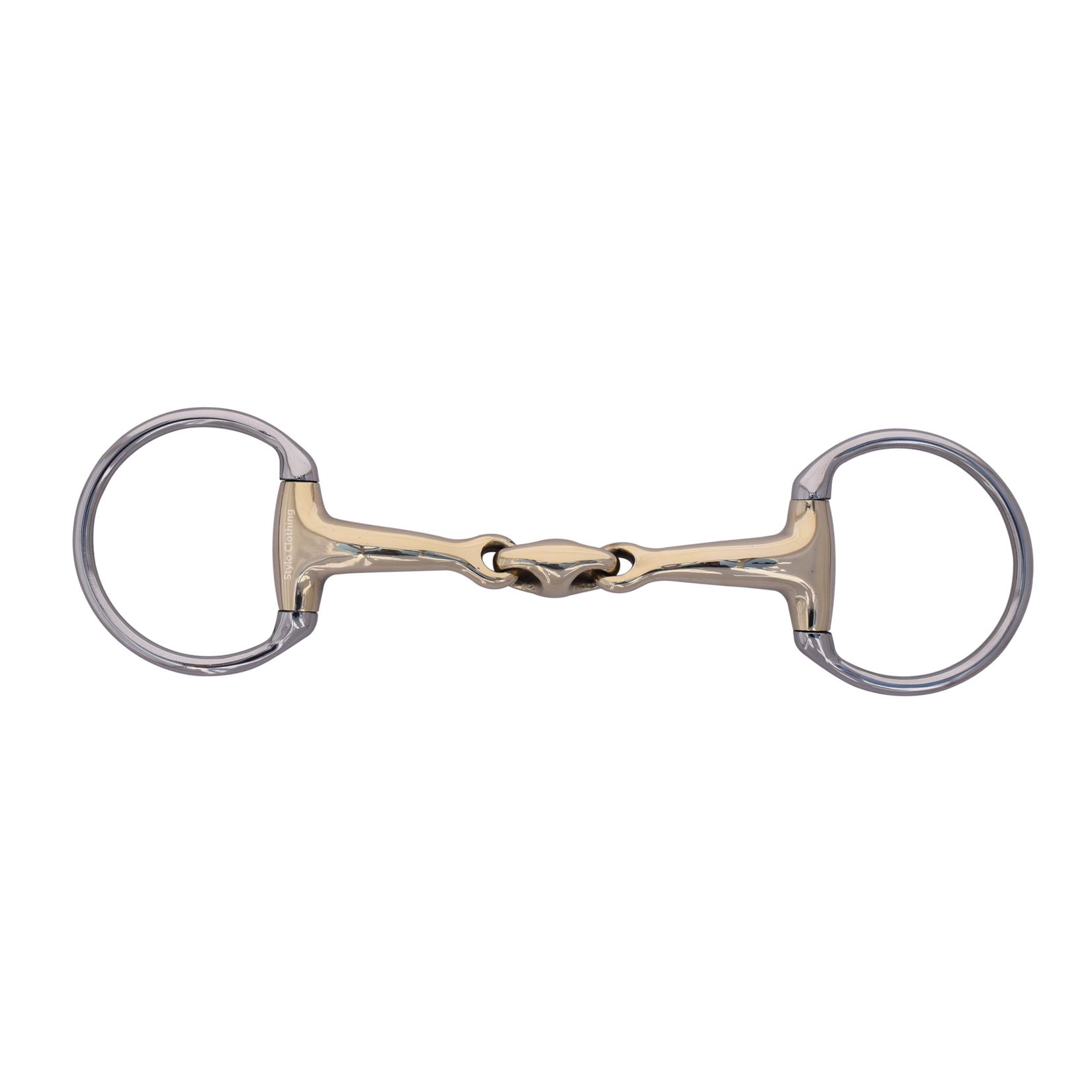 Stainless-steel-Eggbutt-bit-with-lozenge-link-silver-mouth-piece